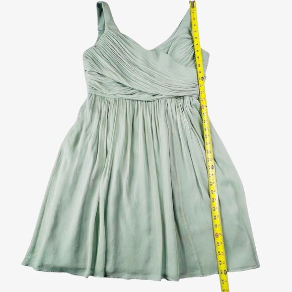 J. Crew Silk Chiffon Heidi Dress 14 Dusty Shale Green 93100 Formal Wedding Party - Picture 7 of 13